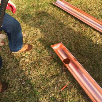 Far view of white house siding