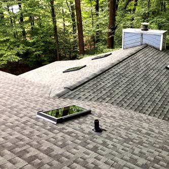 Roofing shingle closeup