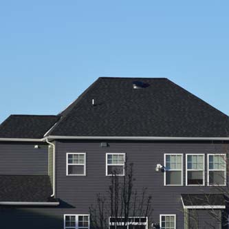 Dark gray house siding