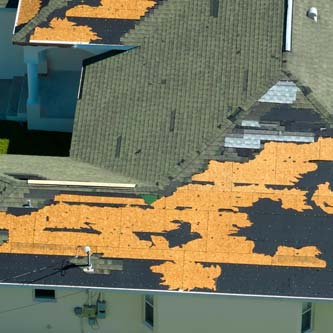 Hurrican damaged roof